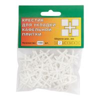 07FI6865 Крестики для кафеля 2 мм, 100 шт.