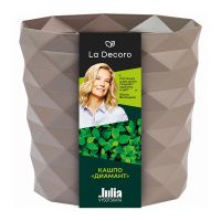 ГоВМ3835 Кашпо Диамант (1,5л) Цв. Мокачино (Арт. КШ-1801)(1х20)