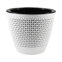ГоВМ4037 Кашпо Ротанг  (1,6л.) Цв. Белый-Черный (Арт. КШ-6474)(1х20)