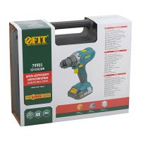 07FI7122 Дрель-Шуруповерт акк. 20 В; 0-400-1400 об-мин; 40 Нм; 2 (Li-Ion) 2,0 Ач; 1,25 ч.; рез. накл.; кейс