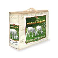 309-Ч Одеяло из овечьей шерсти 2см 172x205 , вес наполнителя  400 гр-кв.м. в чемодане ПВХ