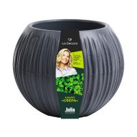 ГоВМ4012 Кашпо Сфера (1,7 л.) Цв. Антрацит (Арт. КШ-9524)(1х8)