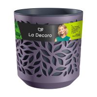 ГоВМ4023 Кашпо Leaves (2,5л.) Цв. Слива-Антрацит (КШ-9571)(1х12)