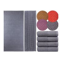 1483 Полотенце гладкокрашеное жаккардовое  махровое, 100% хлопок рис. Рубчик J-110, , размер 50 х 90 см,