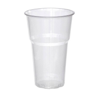 106125 Стакан однораз 500мл, диз. Факел, прозрачный