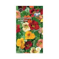02Се4903 Настурция Аляска ( низкорослая,смесь прост.цветов с пестрым листом)