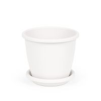 04Го8611 Горшок цветочный Афина 3 л с поддоном (белый)