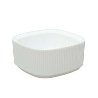 04Го1930 Кашпо СТРИП 165х165мм 0,9л со вставкой  Белый