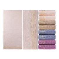 1456 Полотенце гладкокрашеное жаккардовое  махровое, 100% хлопок рис. Афины J-034, , размер 70 х 140 см,