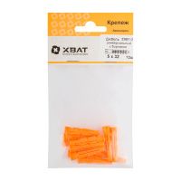 FI017772 Дюбель универсальный с бортиком (U) 5 х 32 (фасовка 12 шт.)