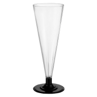 05017524 Фужер для шампанского 180 мл, цвет в ассорт., черн. ножка, ПС