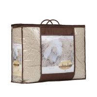 397 Одеяло Меринос, наполнитель овечья шерсть, чехол хлопок 100 %, размер 140х205 см