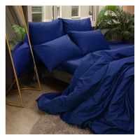 153138 КПБ семейный Monocolor 4 нав. м351.21.21кSM рис.6094-1 синий