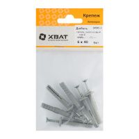 FI017789 Дюбель-гвоздь полипропиленовый 6 х 40 тип С ( фасовка 6 шт.)