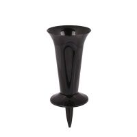 04Го8418 Ваза под срезку с колышком (черн.)