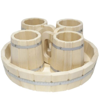 Набор 4 кружки 0,5 л и поднос