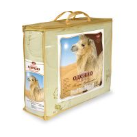 625 Одеяло из верблюжьей шерсти облегчённое евро 200х215, вес наполнителя 150 гр-кв.м. , в чемодане ПВХ.