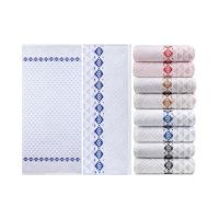 1564 Полотенце гладкокрашеное жаккардовое  махровое, 100% хлопок рис. Канкун J-299, , размер 35 х 70 см,