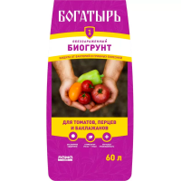 Биогрунт Богатырь Для томатов, перца и баклажанов 60 л