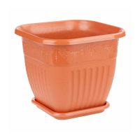 04Го8614 Горшок цв. квадратный Лозанна 5 л (коричневый)