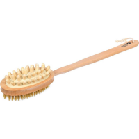 Щетка деревянная, двухсторонняя с массажером