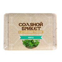 Соляной брикет с Алтайскими травами Мята вес 1,35 кг