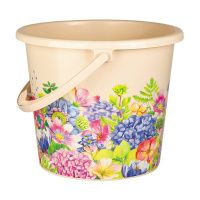 ГоВМ8324 Ведро пластиковое 10л. Цветочный сад (Арт. ВР-7811) НС