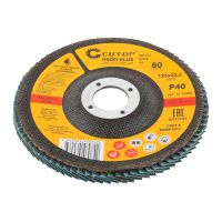 07FI9109 Круг лепестковый торцевой циркониевый Cutop Profi Plus (80 лепестков) 125 х 22,2 мм, Р40 (CUTOP)