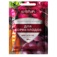 Водорастворимое удобрение Богатырь для корнеплодов 50 гр