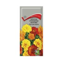 02По5042 Бархатцы (Тагетес) отклоненные махровые Петит смесь окрасок ( ЦВ)  0,4гр.