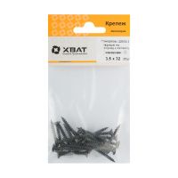 FI017694  Саморезы черные по гипроку к металлу 3,5 х 32 (фасовка 25 шт)