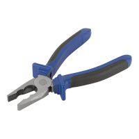 07FI8227 Плоскогубцы комбинированные Один двухцветные обрезиненные ручки, полированная сталь 200 мм