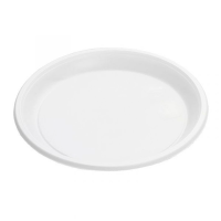 05016911 Тарелка одноразовая мелкая d 205 мм бел.,ПП Мистерия