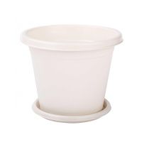 04Го9006 Горшок цветочный Эконом 3,0 л с поддоном (белый)