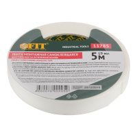 07FI6848 Лента клеящая, 2-х сторонняя монтажная,на вспененной основе, белая, 19 мм х 5 м