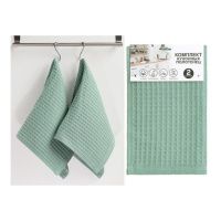 9101 Набор из двух кухонных вафельных хлопчатобумажных полотенец, 100% хлопок, размер 30х50 см, плотность