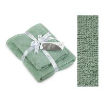 9102 Набор из двух махровых гладкокрашеных полотенец без бордюра J-370, 100% хлопок, размер 50х80 см