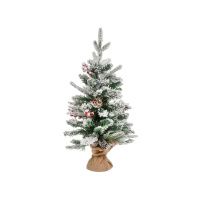 05021356 Елка новогодняя настольная, 65 см, ель, полиэтилен, заснеженная, с ягодами
