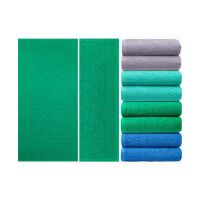 1605 Полотенце махровое гладкокрашеное жаккардовое, 100% хлопок, рис. Бетти JS-43 (J-313), размер 70х140