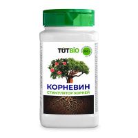 01Ро9997 Стимулятор корнеобразования КОРНЕВИН 250г банка с крышкой сито (20) ТУТ БИО