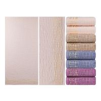 1455 Полотенце гладкокрашеное жаккардовое  махровое, 100% хлопок рис. Афины J-034, , размер 50 х 90 см,