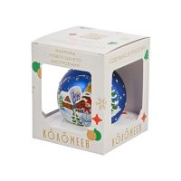 05031383 Елочный шар Крещенский вечер, 8 см, стекло