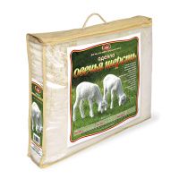 308-Ч Одеяло из овечьей шерсти 1,5 сп 140x205 , вес наполнителя 400 гр-кв.м. в чемодане ПВХ