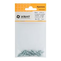 FI017933 Винт с потайной головкой с полной резьбой оцинкованный DIN 965 4х12 17 шт.(фасовка)