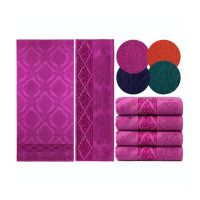 1507 Полотенце жаккардовое махровое, 100% хлопок, рис.Богема J-244, размер 35х70 см,