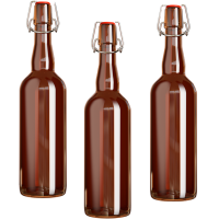 Бутылка 0.5л. Пивная с бугельным замком Коричневая (12) (1848)