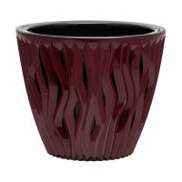 ГоГо7890 Кашпо Вдохновение (7,5л.) Цв. Бордо (белая вставка) (Арт. КШ-8675)