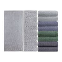 1577 Полотенце гладкокрашеное жаккардовое  махровое, 100% хлопок рис. Косы J-301, размер 50 х 90 см, плот