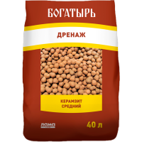 Керамзит средний Богатырь дренаж 40 л