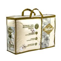 654 Одеяло Хлопок ,1,5 сп 140x205 , чехол Хлопок 100 %, в чемодане, вес наполнителя 220 гкв.м.